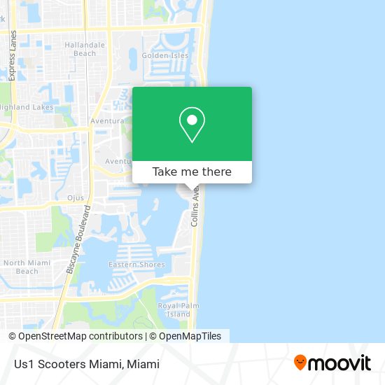 Mapa de Us1 Scooters Miami