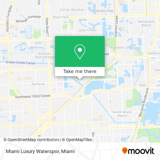 Mapa de Miami Luxury Waterspor