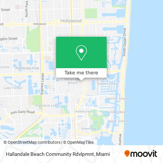 Mapa de Hallandale Beach Community Rdvlpmnt