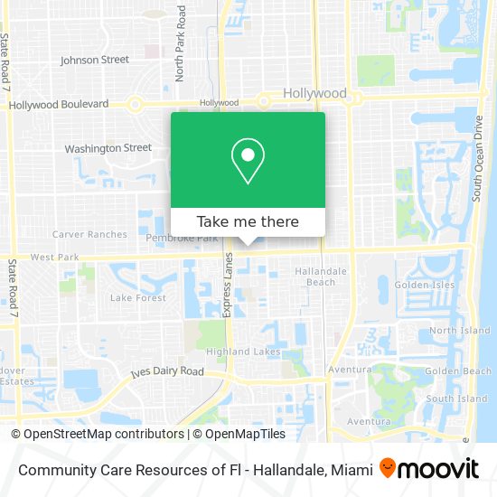 Mapa de Community Care Resources of Fl - Hallandale