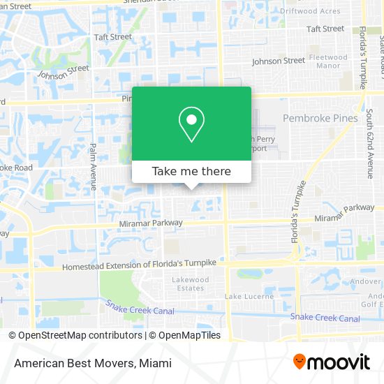 American Best Movers map