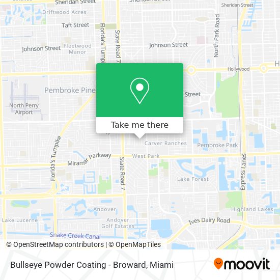 Bullseye Powder Coating - Broward map