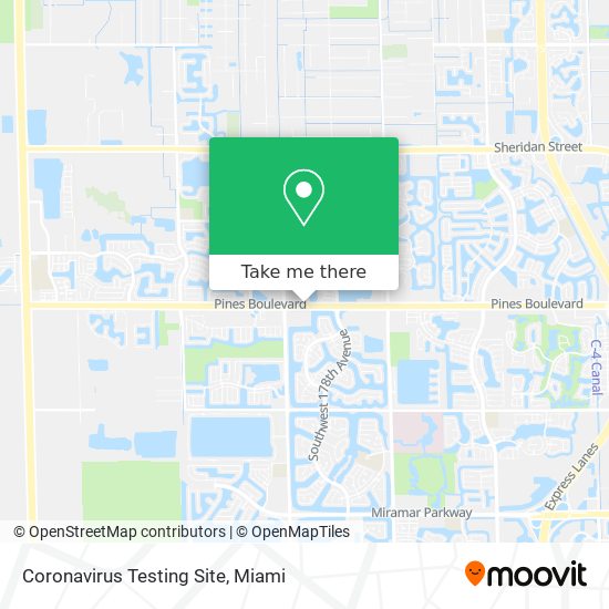 Mapa de Coronavirus Testing Site