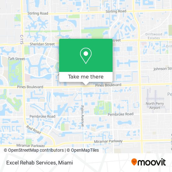 Excel Rehab Services map