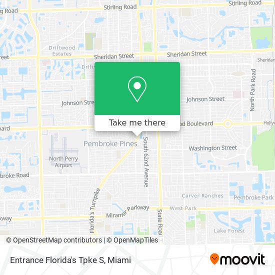 Mapa de Entrance Florida's Tpke S