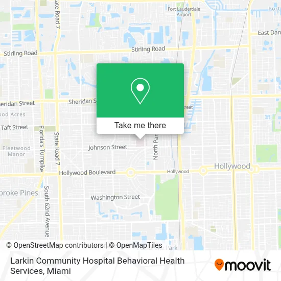 Larkin Community Hospital Behavioral Health Services map