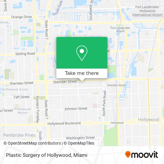 Plastic Surgery of Hollywood map