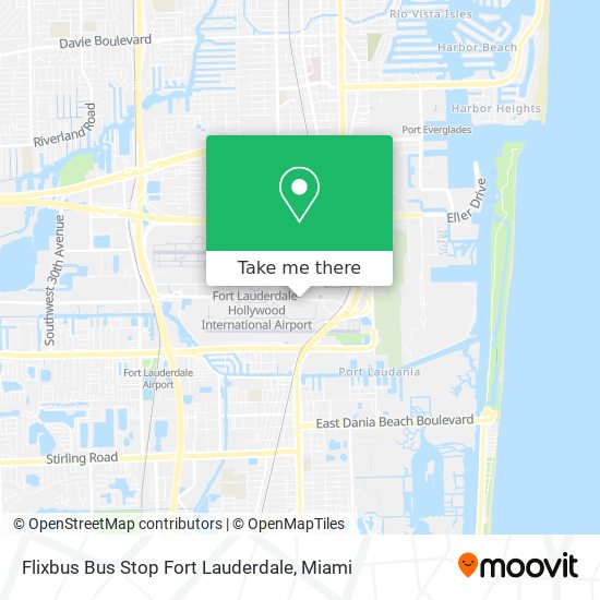 Mapa de Flixbus Bus Stop Fort Lauderdale