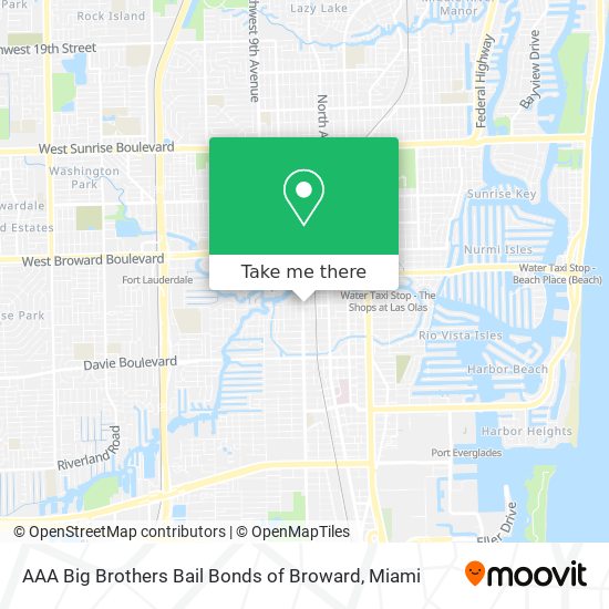 AAA Big Brothers Bail Bonds of Broward map