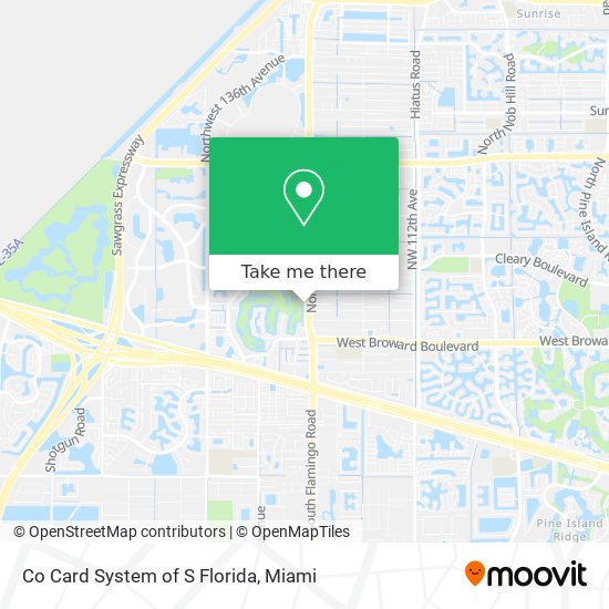 Mapa de Co Card System of S Florida