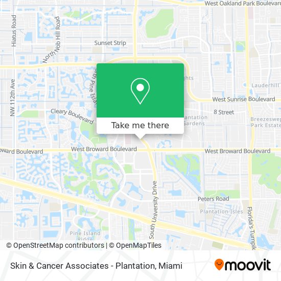 Skin & Cancer Associates - Plantation map