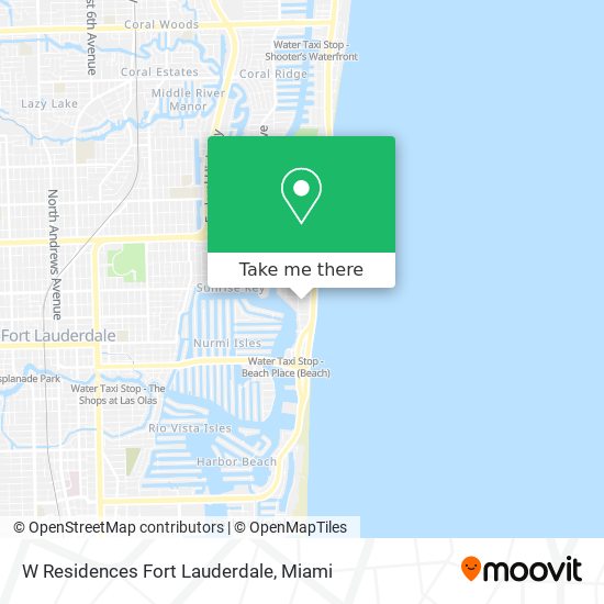 W Residences Fort Lauderdale map