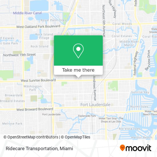 Ridecare Transportation map