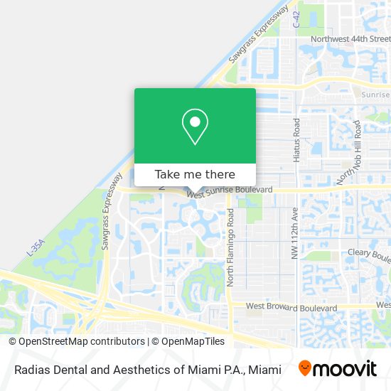 Radias Dental and Aesthetics of Miami P.A. map