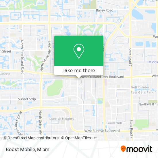 Mapa de Boost Mobile