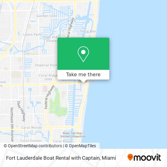 Fort Lauderdale Boat Rental with Captain map