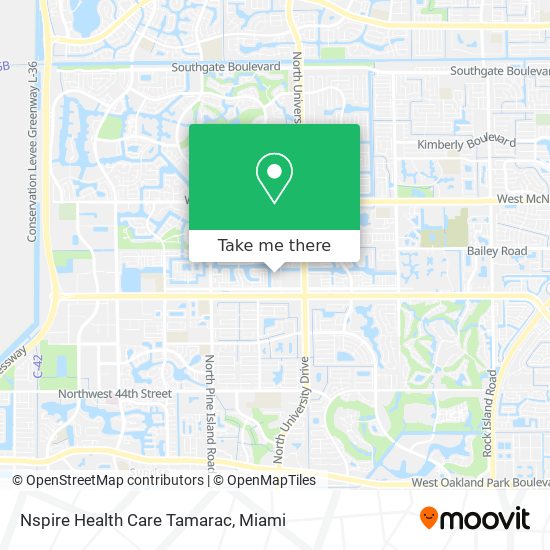 Mapa de Nspire Health Care Tamarac