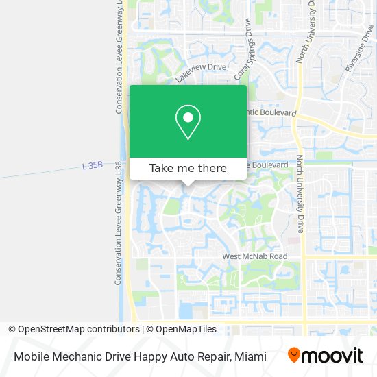 Mapa de Mobile Mechanic Drive Happy Auto Repair