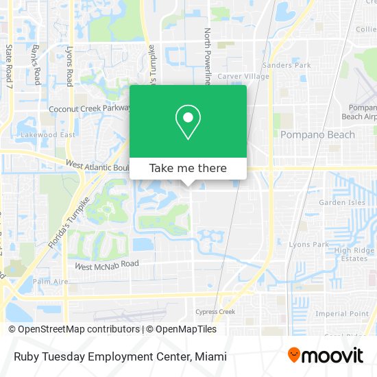 Mapa de Ruby Tuesday Employment Center