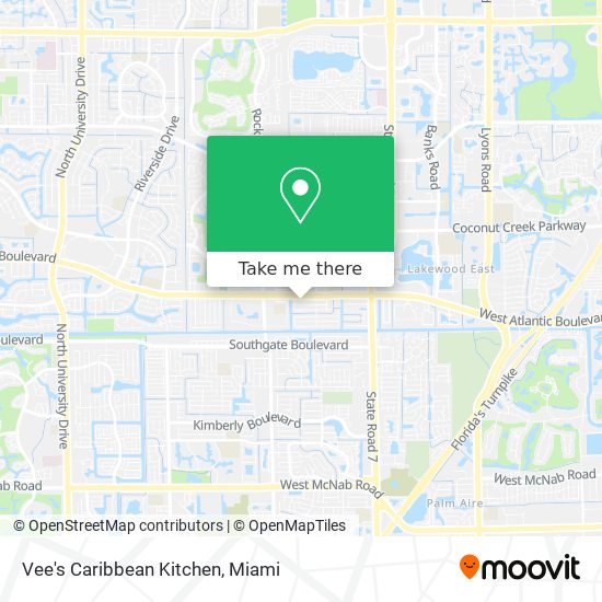 Mapa de Vee's Caribbean Kitchen