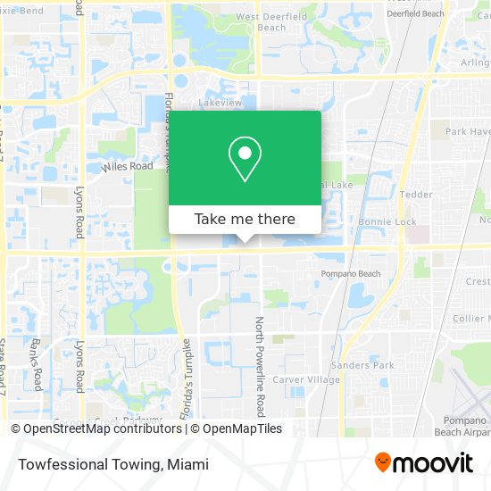 Towfessional Towing map