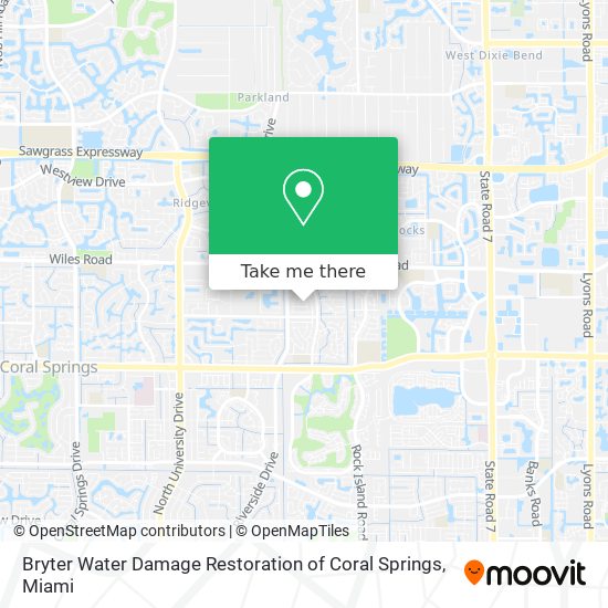 Mapa de Bryter Water Damage Restoration of Coral Springs