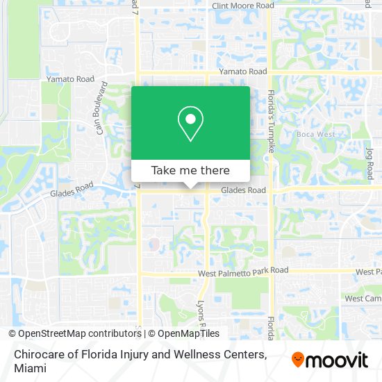 Mapa de Chirocare of Florida Injury and Wellness Centers