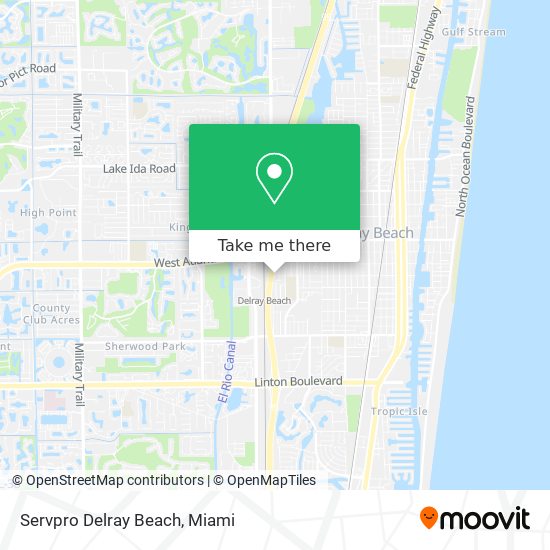 Mapa de Servpro Delray Beach