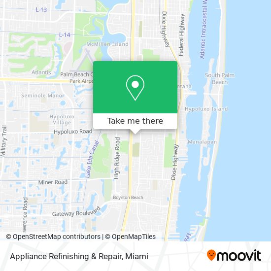 Appliance Refinishing & Repair map