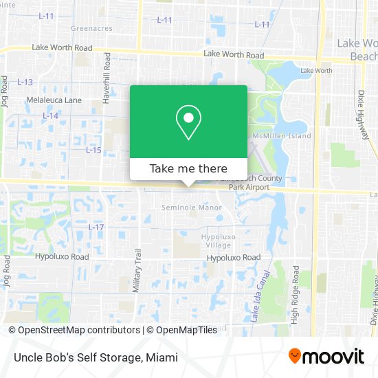 Uncle Bob's Self Storage map