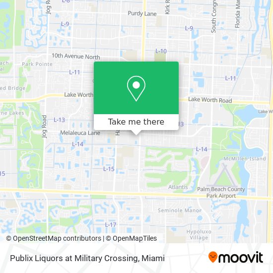 Publix Liquors at Military Crossing map