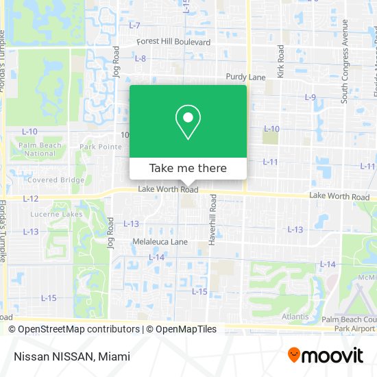 Mapa de Nissan NISSAN