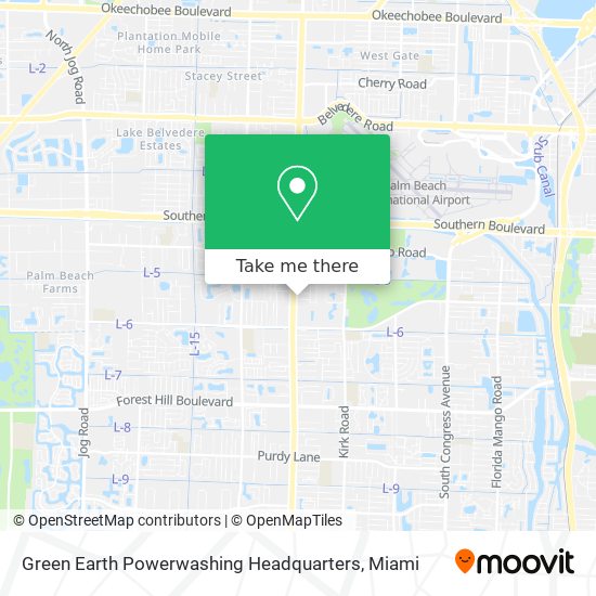 Green Earth Powerwashing Headquarters map