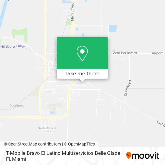 T-Mobile Bravo El Latino Multiservicios Belle Glade Fl map