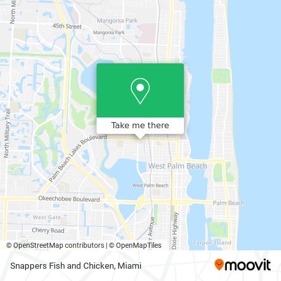 Snappers Fish and Chicken map