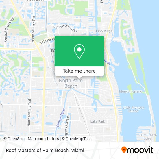 Mapa de Roof Masters of Palm Beach