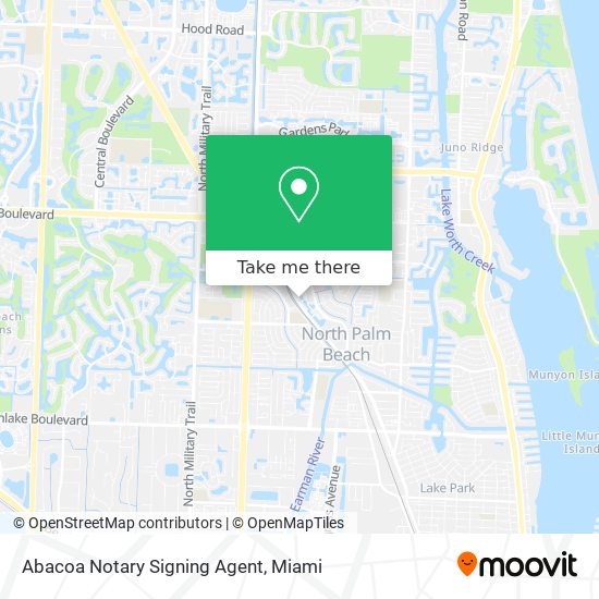 Mapa de Abacoa Notary Signing Agent