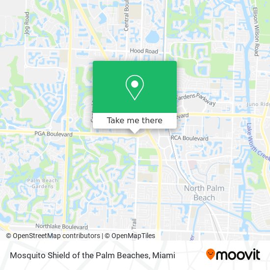 Mosquito Shield of the Palm Beaches map