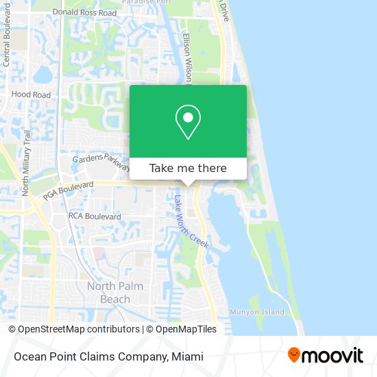 Ocean Point Claims Company map