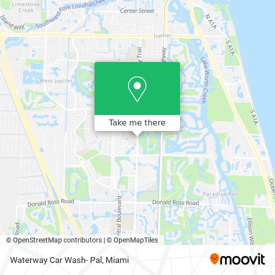 Mapa de Waterway Car Wash- Pal