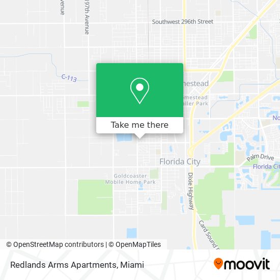 Redlands Arms Apartments map