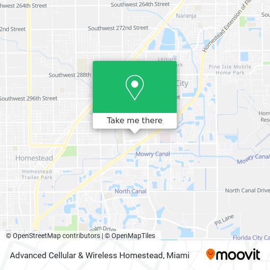 Mapa de Advanced Cellular & Wireless Homestead