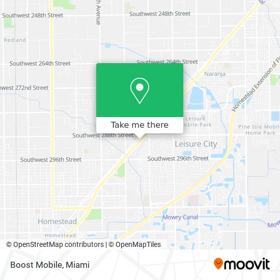 Mapa de Boost Mobile