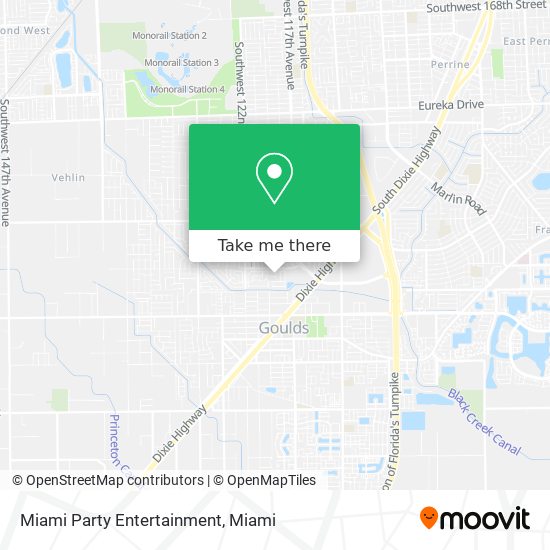 Miami Party Entertainment map