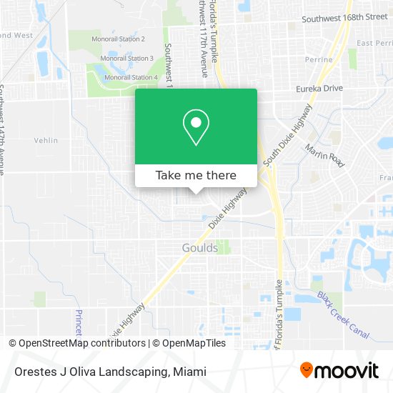 Orestes J Oliva Landscaping map