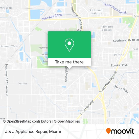 J & J Appliance Repair map