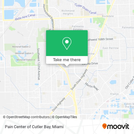 Pain Center of Cutler Bay map