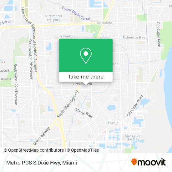 Mapa de Metro PCS S Dixie Hwy