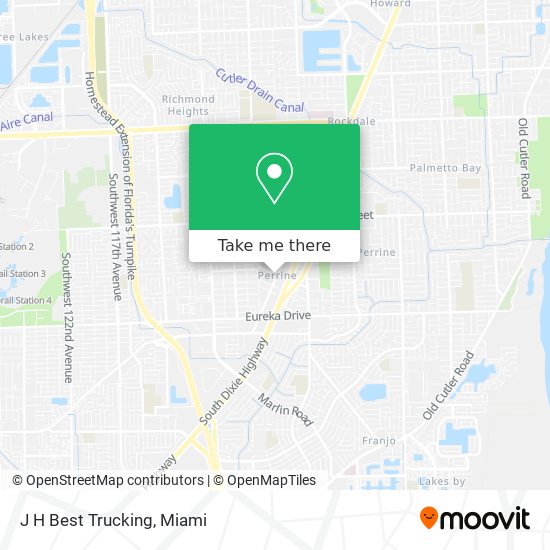 J H Best Trucking map