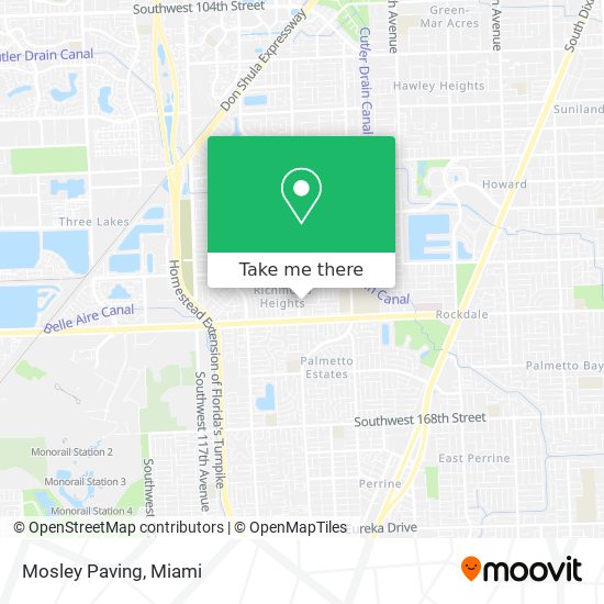 Mosley Paving map